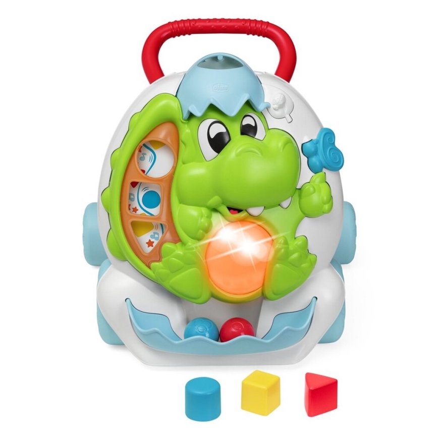 Chicco - Andarilho para bebés com atividades e zvukem 2em1 DINO 2xAA