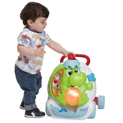 Chicco - Andarilho para bebés com atividades e zvukem 2em1 DINO 2xAA