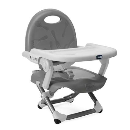 Chicco - Assento elevatório portátil para crianças POCKET SNACK cinzento