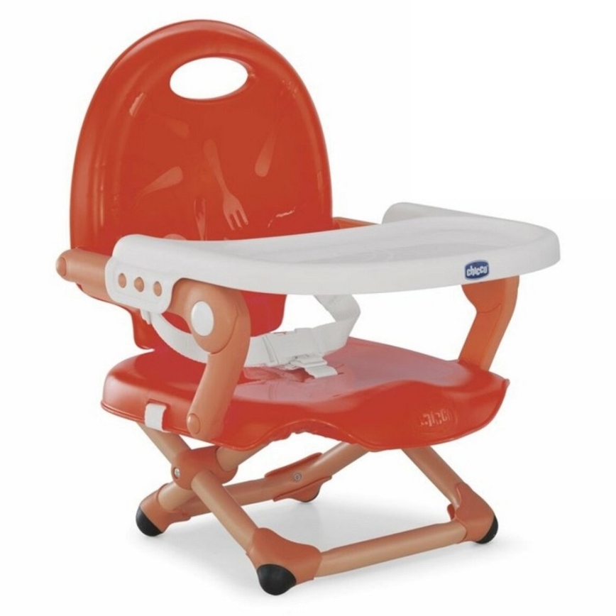 Chicco - Assento elevatório portátil para crianças POCKET SNACK vermelho