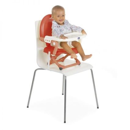 Chicco - Assento elevatório portátil para crianças POCKET SNACK vermelho