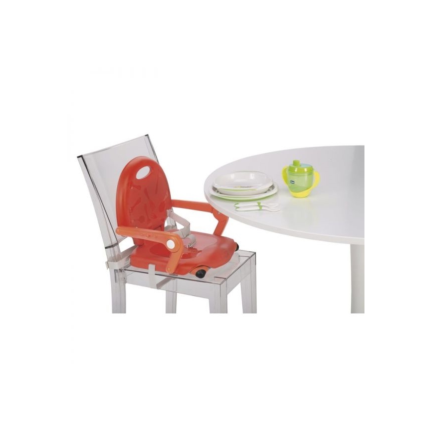 Chicco - Assento elevatório portátil para crianças POCKET SNACK vermelho