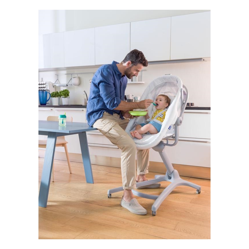 Chicco - Berço 4 em 1 BABY HUG cinzento/branco