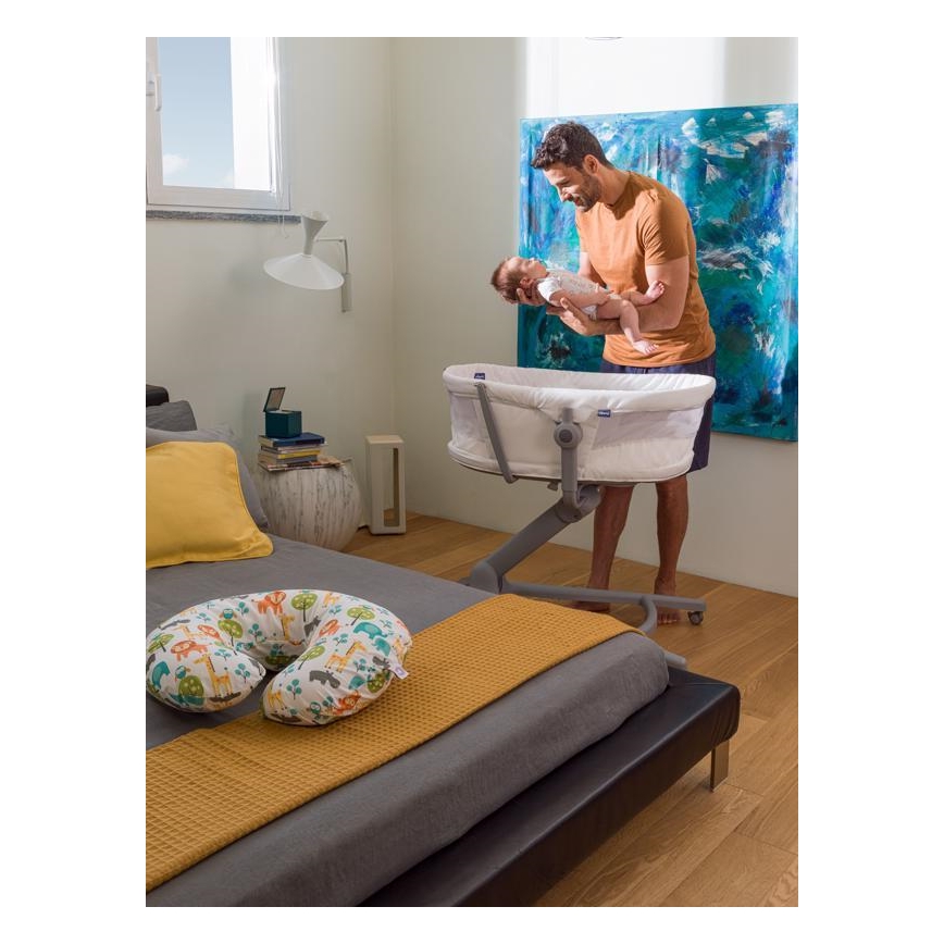 Chicco - Berço 4 em 1 BABY HUG cinzento/branco
