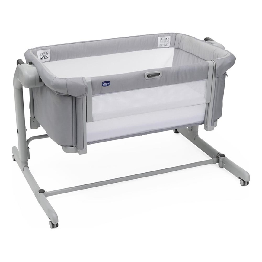 Chicco - Berço para bebés 2em1 2v1 NEXT2ME MAGIC EVO cinzento claro