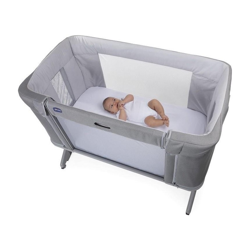 Chicco - Berço para bebés 3em1 3v1 NEXT2ME FOREVER cinzento claro