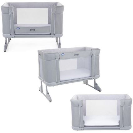 Chicco - Berço para bebés 3em1 3v1 NEXT2ME FOREVER cinzento claro