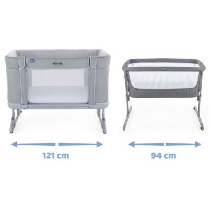 Chicco - Berço para bebés 3em1 3v1 NEXT2ME FOREVER cinzento escuro