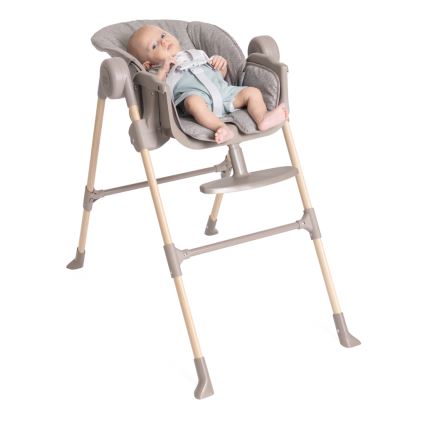 Chicco - Cadeira de refeição para criança Polly Essential - cinzento/castanho