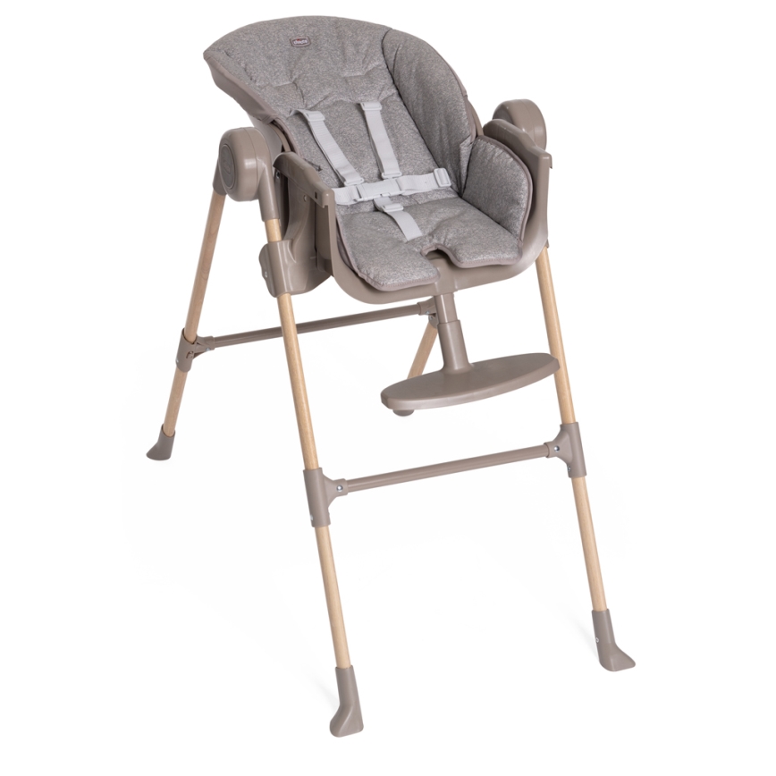 Chicco - Cadeira de refeição para criança Polly Essential - cinzento/castanho