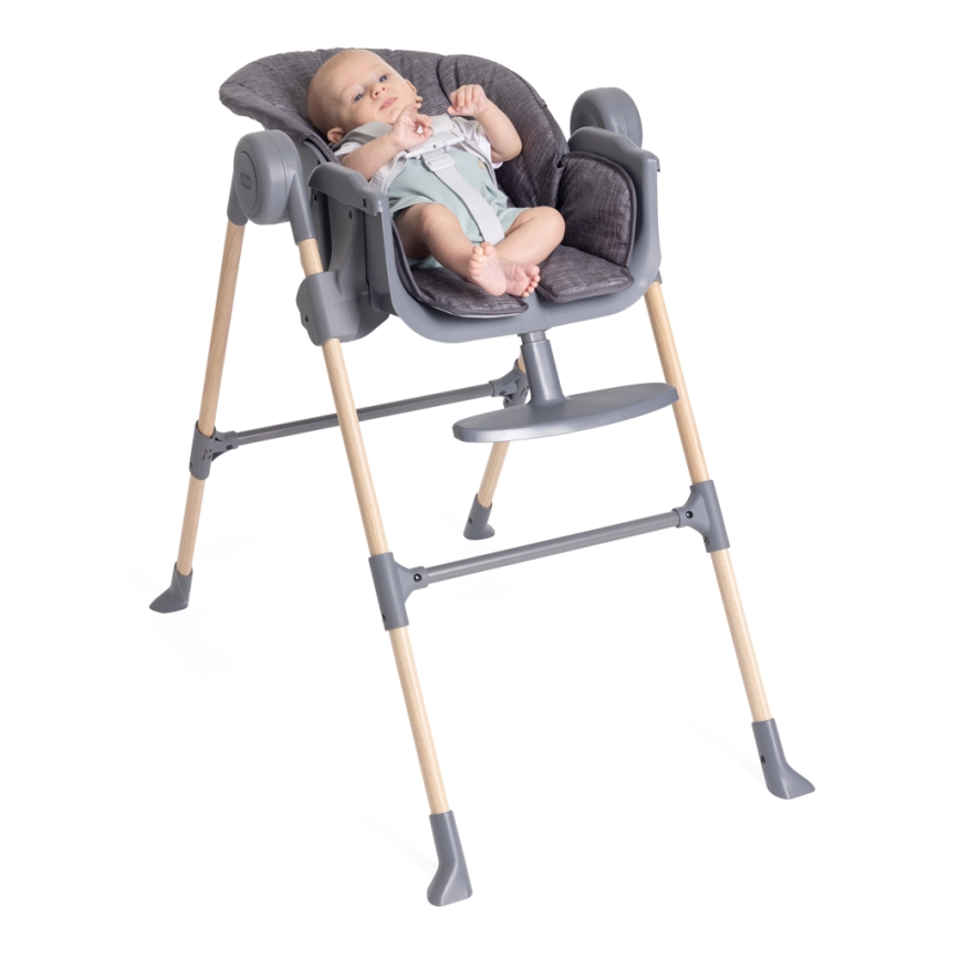 Chicco - Cadeira de refeição para criança Polly Essential - cinzento