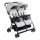 Chicco - Carrinho de bebé para gémeos OHLALA TWIN Silver Gato prateado