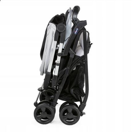 Chicco - Carrinho de bebé para gémeos OHLALA TWIN Silver Gato prateado