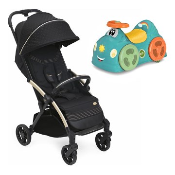 Chicco - Carrinho de passeio GOODY XPLUS Black Re_Lux Eco+ + push bike ALL AROUND