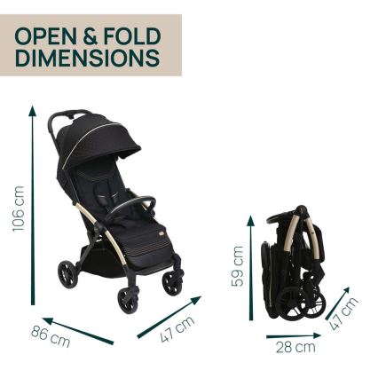 Chicco - Carrinho de passeio GOODY XPLUS Black Re_Lux Eco+ + push bike ALL AROUND