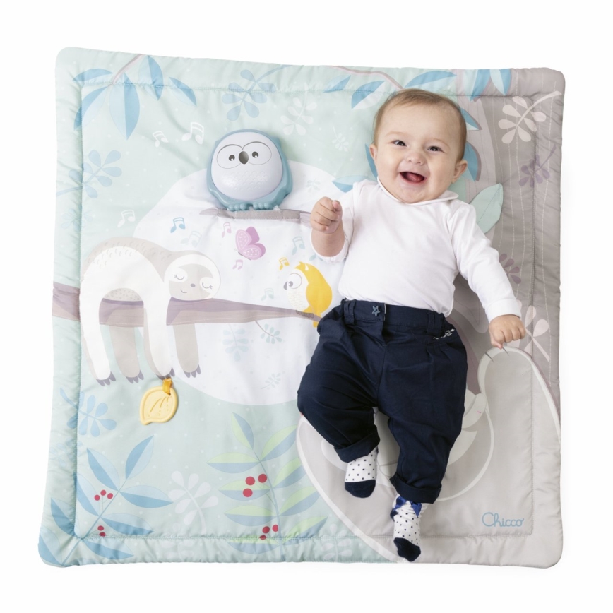 Chicco - Cobertor infantil para brincar 2em1 coruja