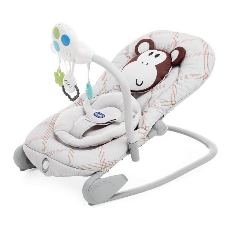 Chicco - Espreguiçadeira para bebé com melodia BALOON MONKEY