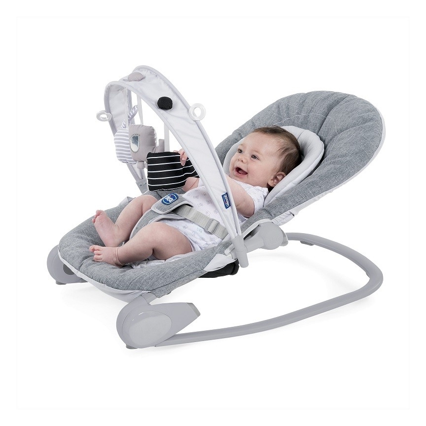 Chicco - Espreguiçadeira para bebé HOOPLA cinzento/branco