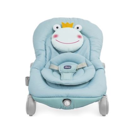 Chicco - Espreguiçadeira vibratória para bebé com melodia BALLOON Froggy azul