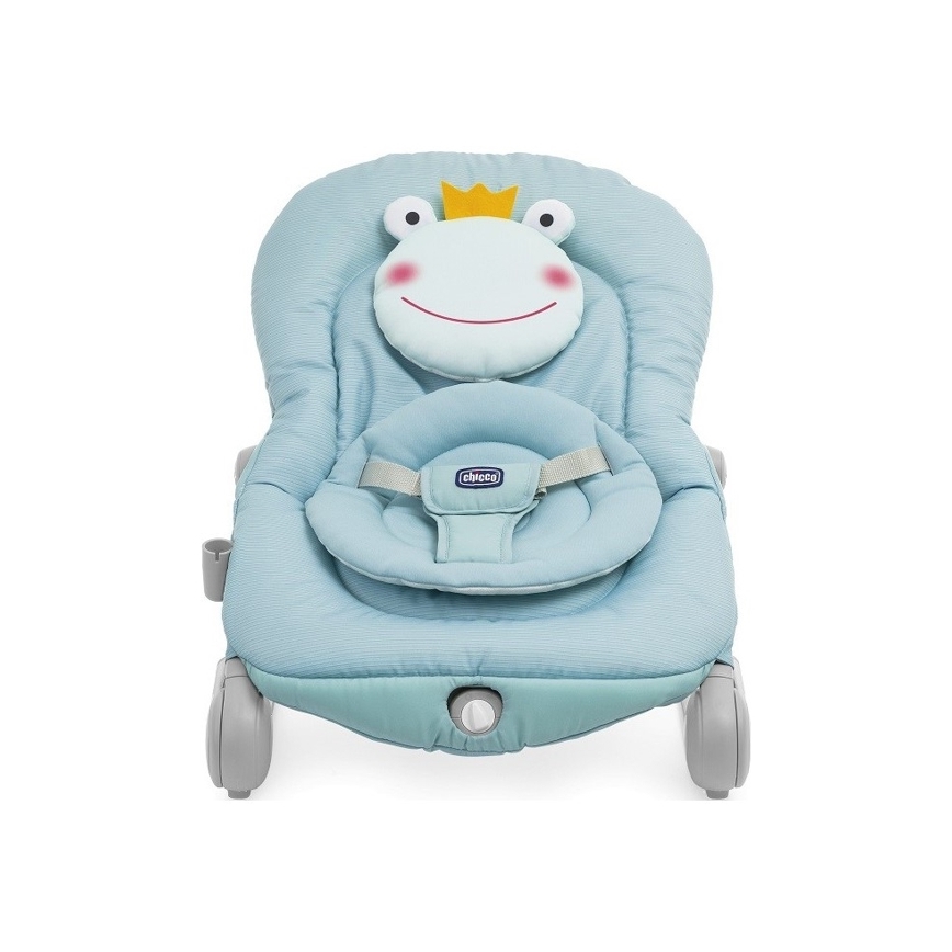 Chicco - Espreguiçadeira vibratória para bebé com melodia BALLOON Froggy azul