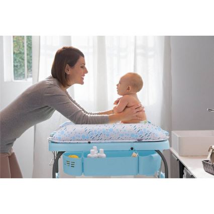 Chicco - Mesa da muda da fralda com banheira CUDDLE&BUBBLE azul