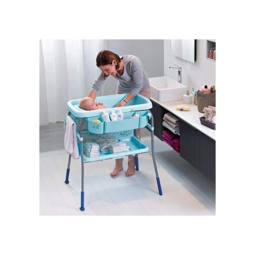 Chicco - Mesa da muda da fralda com banheira CUDDLE&BUBBLE azul