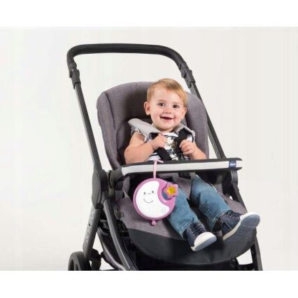 Chicco - Móbile para berço com melodia 3em1 NEXT2DREAMS 3xAA rosa