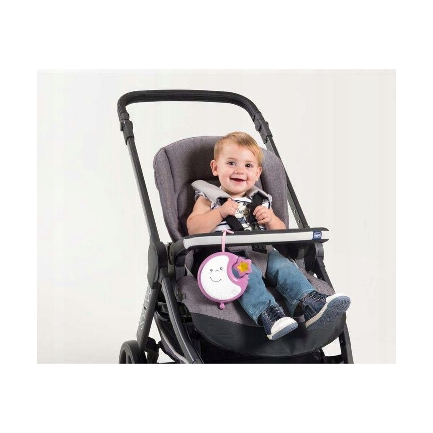 Chicco - Móbile para berço com melodia 3em1 NEXT2DREAMS 3xAA rosa
