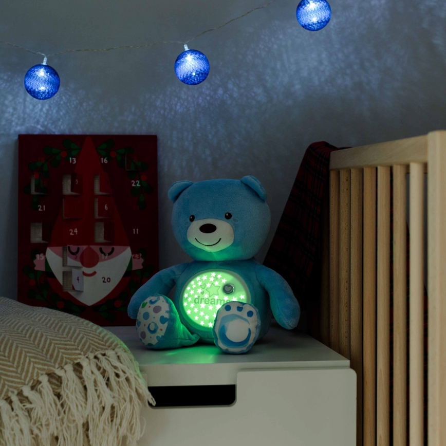Chicco - Projetor com melodia BABY BEAR 3xAAA azul