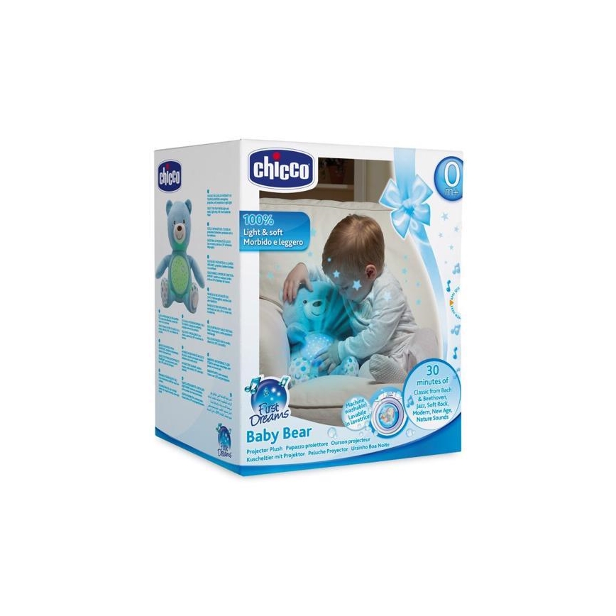 Chicco - Projetor com melodia BABY BEAR 3xAAA azul