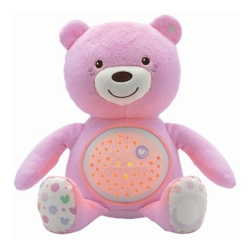 Chicco - Projetor com melodia BABY BEAR 3xAAA rosa