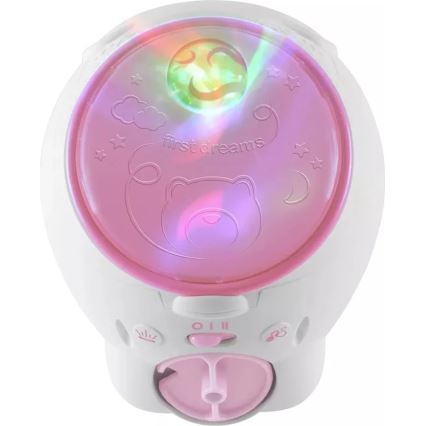 Chicco - Projetor de criança 2em1 POLAR BEAR 3xAA rosa