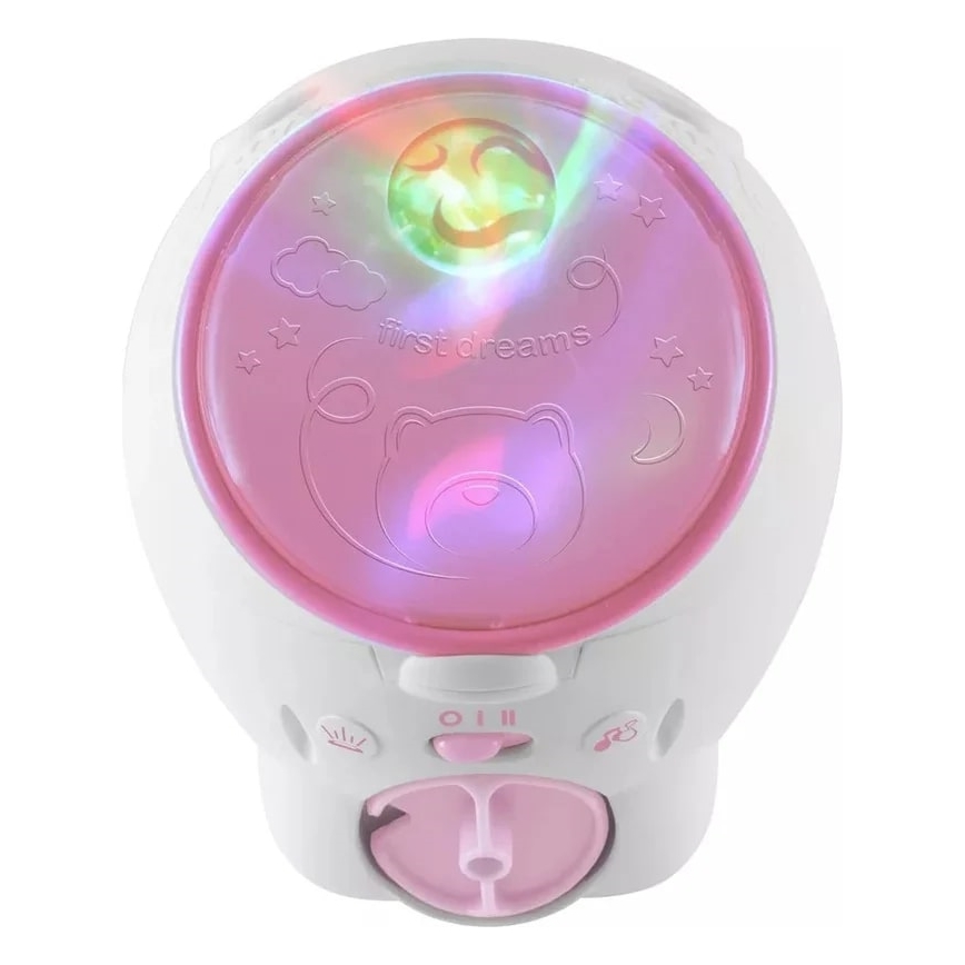 Chicco - Projetor de criança 2em1 POLAR BEAR 3xAA rosa