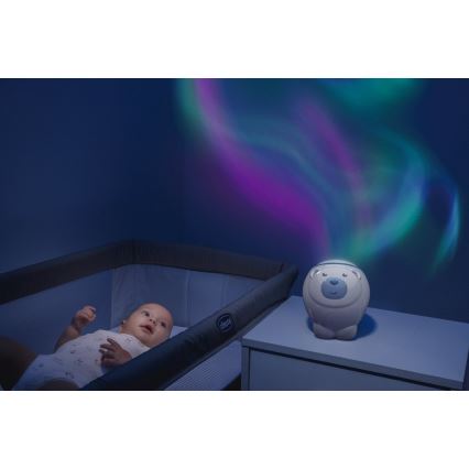 Chicco - Projetor de criança 2em1 POLAR BEAR azul