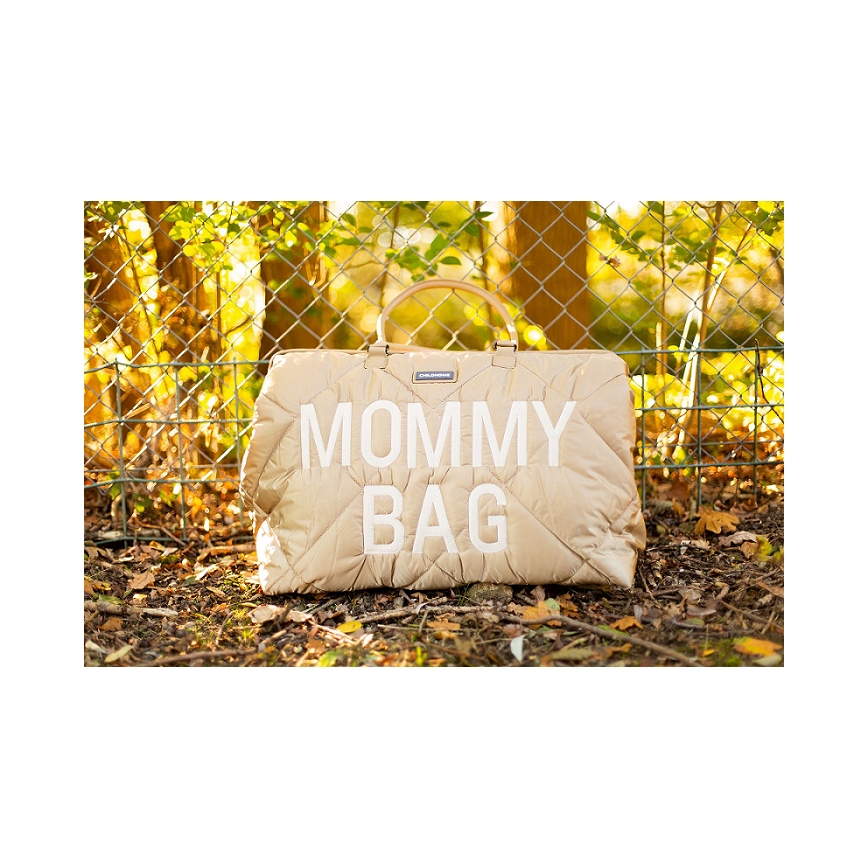 Childhome - Mala de muda da roupa MOMMY BAG PUFFERED bege