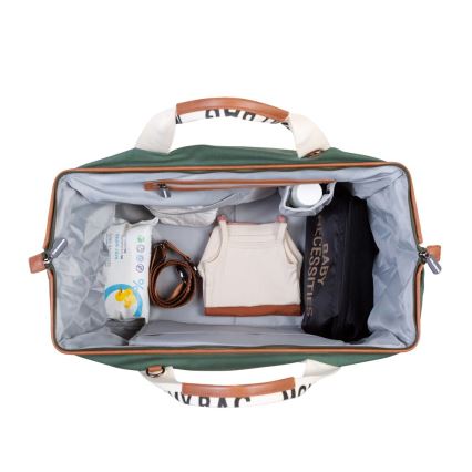 Childhome - Mala de muda da roupa MOMMY BAG verde
