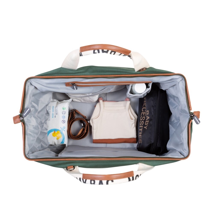 Childhome - Mala de muda da roupa MOMMY BAG verde