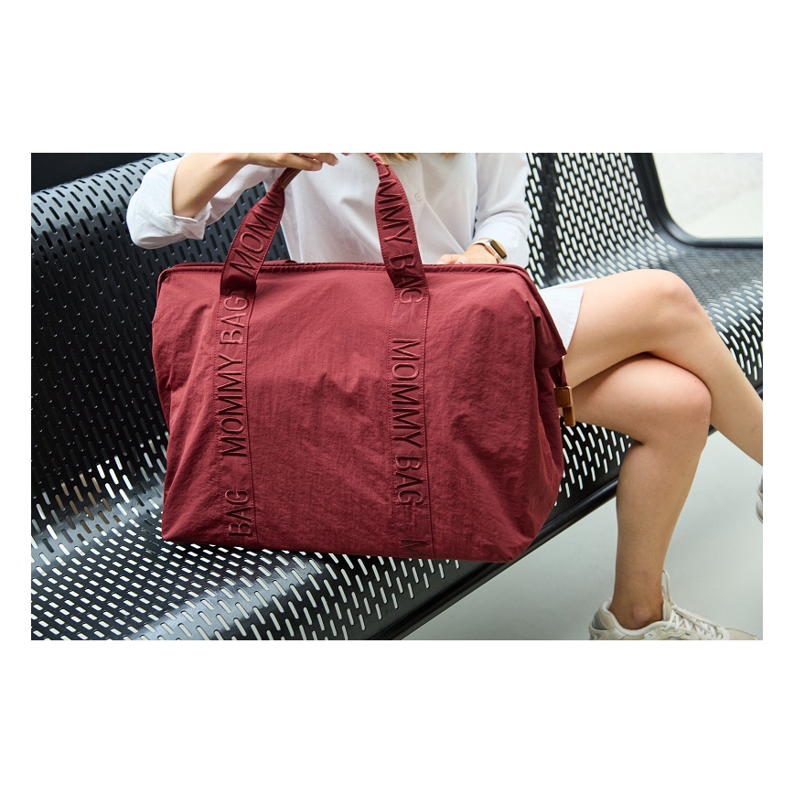 Childhome - Mala de muda da roupa MOMMY BAG vermelho