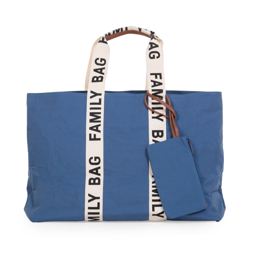 Childhome - Mala de viagem FAMILY BAG CANVAS azul