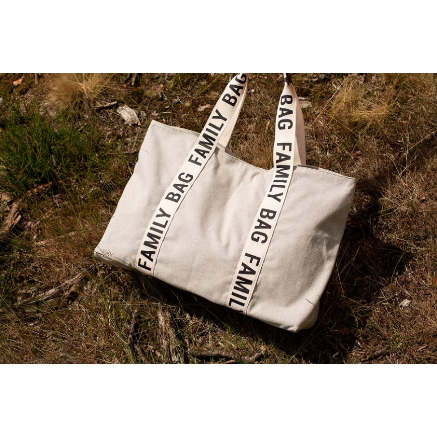 Childhome - Mala de viagem FAMILY BAG CANVAS branco