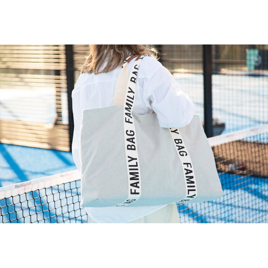 Childhome - Mala de viagem FAMILY BAG CANVAS branco