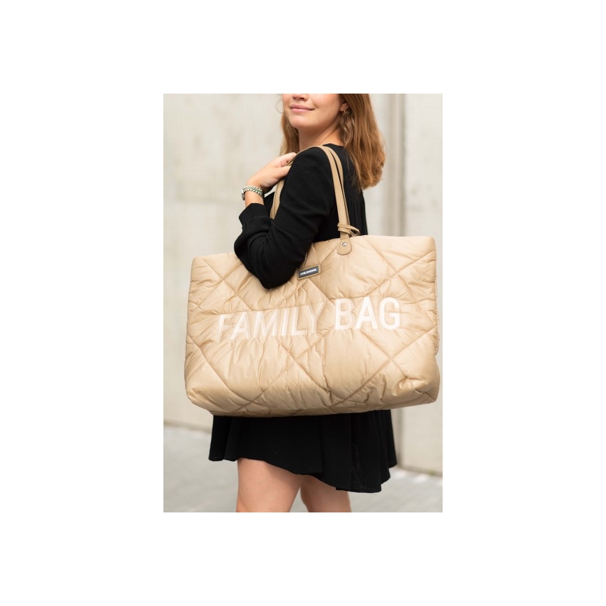 Childhome - Mala de viagem FAMILY BAG PUFFERED creme