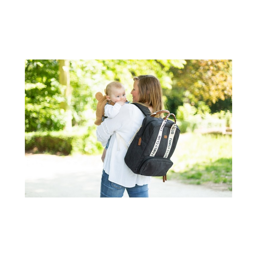 Childhome - Mochila para muda de roupa FAMILY CLUB preto