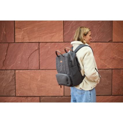 Childhome - Mochila para muda de roupa FAMILY CLUB SIGNATURE cinzento