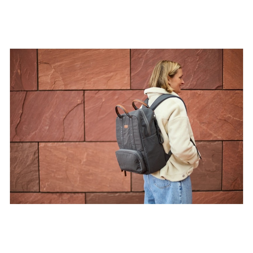 Childhome - Mochila para muda de roupa FAMILY CLUB SIGNATURE cinzento