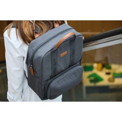 Childhome - Mochila para muda de roupa FAMILY CLUB SIGNATURE cinzento