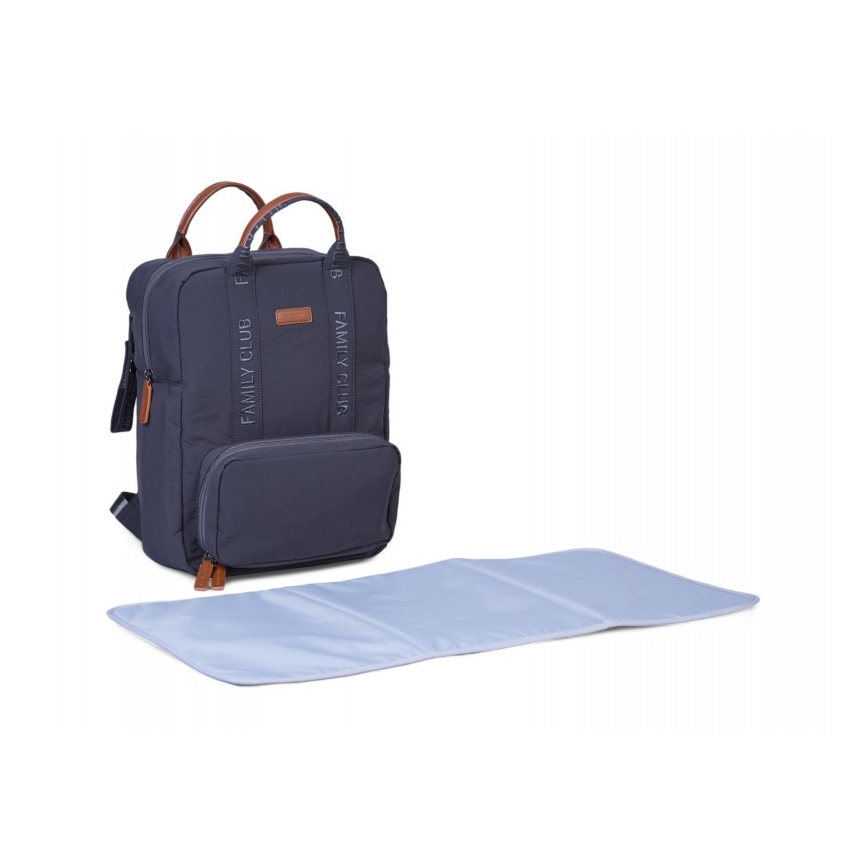 Childhome - Mochila para muda de roupa FAMILY CLUB SIGNATURE cinzento