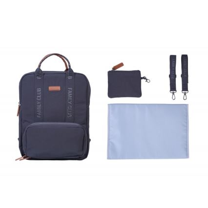 Childhome - Mochila para muda de roupa FAMILY CLUB SIGNATURE cinzento