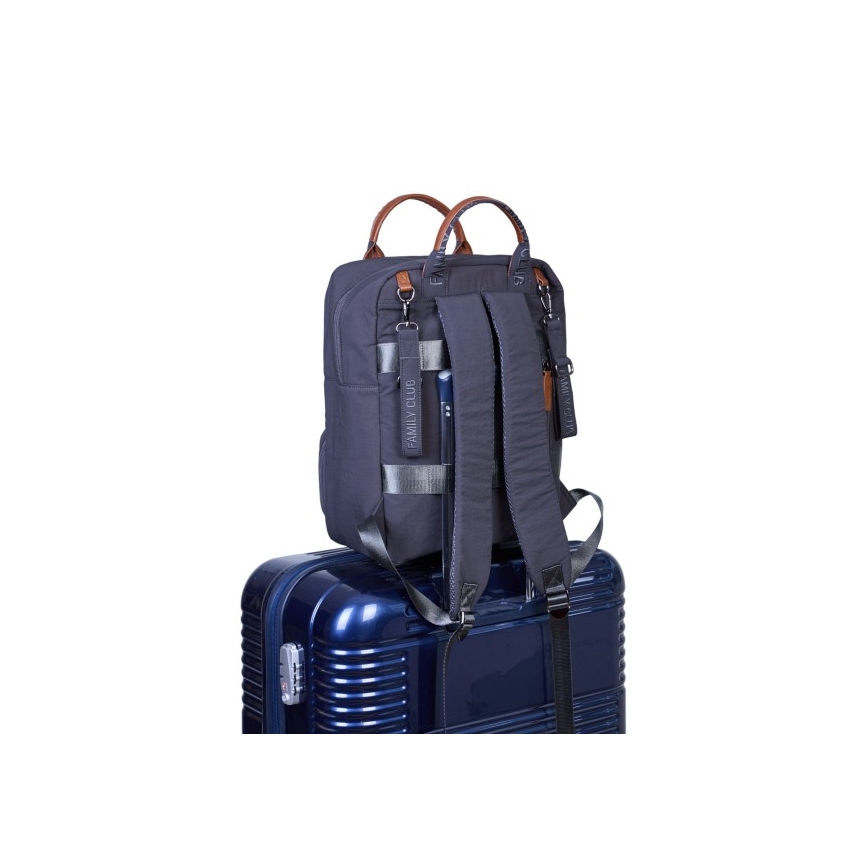 Childhome - Mochila para muda de roupa FAMILY CLUB SIGNATURE cinzento