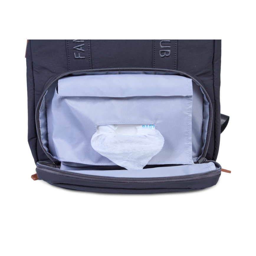 Childhome - Mochila para muda de roupa FAMILY CLUB SIGNATURE cinzento